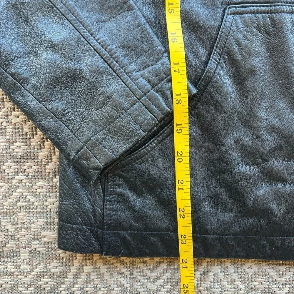 GAP Vintage Lamb Nappa Leather Hoodie Jacket Womens Size S